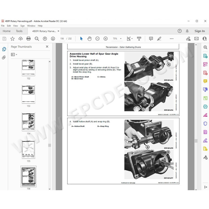 New Holland Rotary Harvesting Unit 480FI service manual