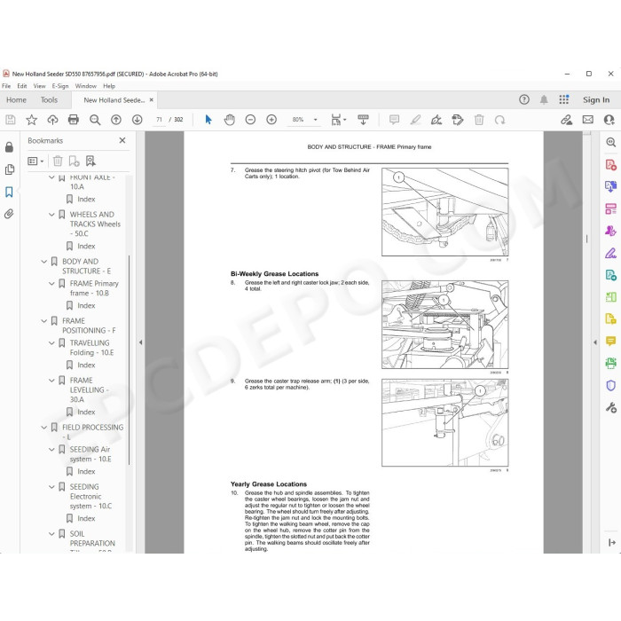 New Holland Seeder SD550 service manual