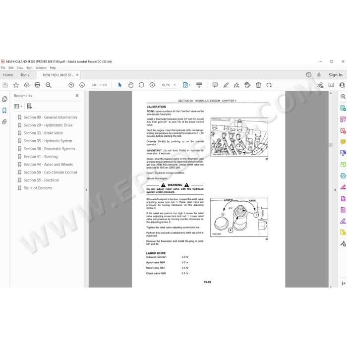 New Holland Sprayer SF550 service manual
