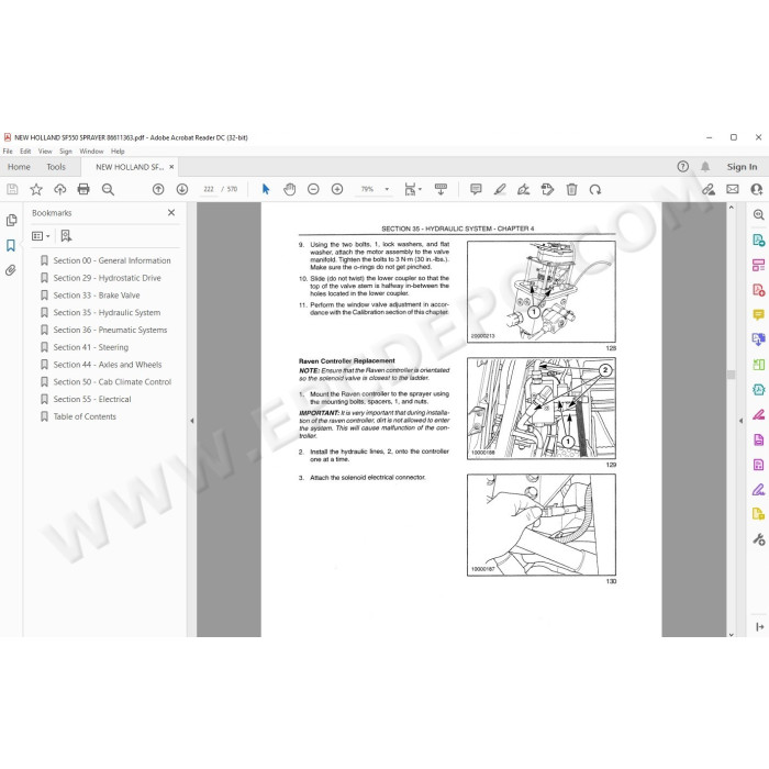 New Holland Sprayer SF550 service manual
