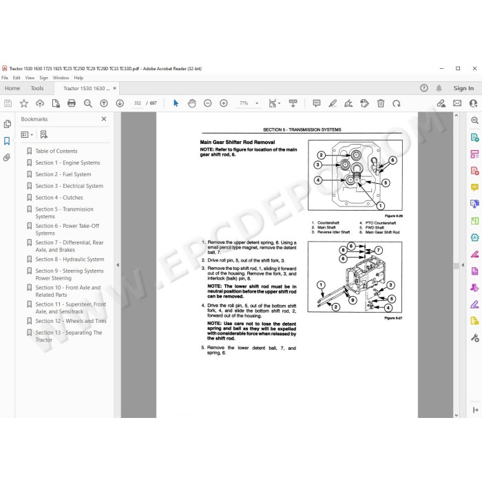 New Holland Tractor 1530 1630 1725 1925 TC25 TC25D TC29 TC29D TC33 TC33D service manual