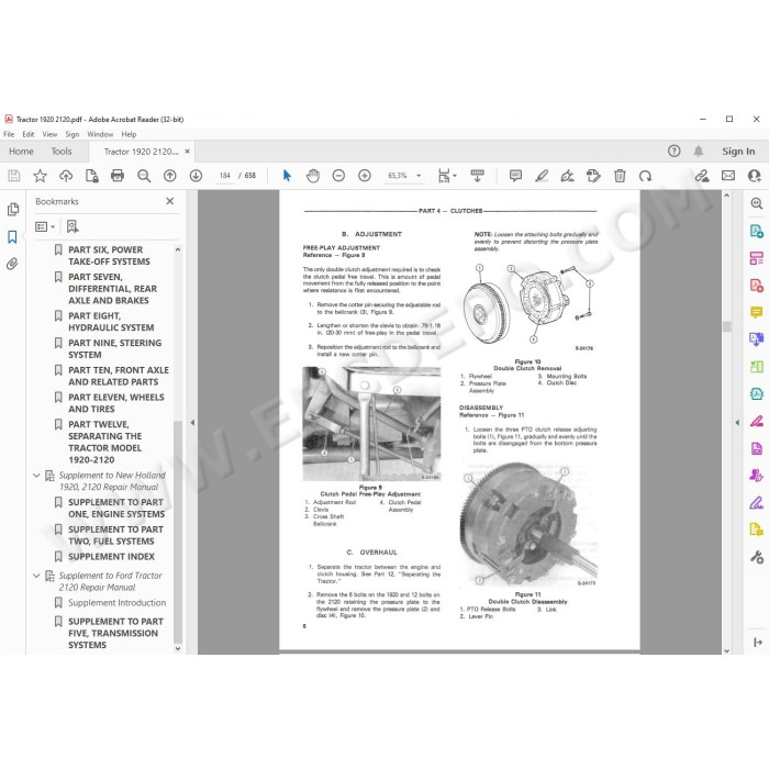 New Holland Tractor 1920 2120 service manual