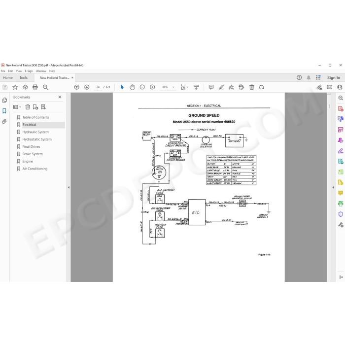 New Holland Windrower 2450 2550 service manual
