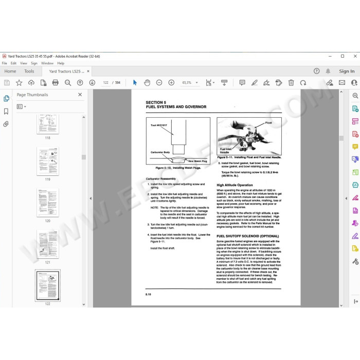 New Holland Yard Tractor LS25 LS35 LS45 LS55 service manual