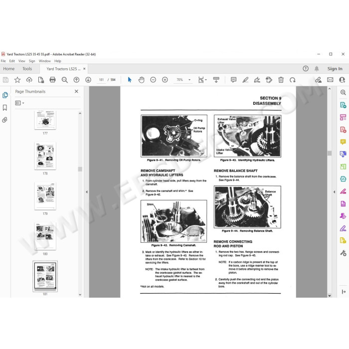 New Holland Yard Tractor LS25 LS35 LS45 LS55 service manual