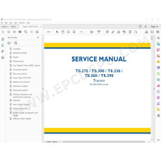 New Holland Tractor T8.275 T8.300 T8.330 T8.360 T8.390 service manual
