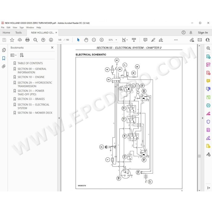 New Holland Zero Turn Mower G5030 G5035 service manual
