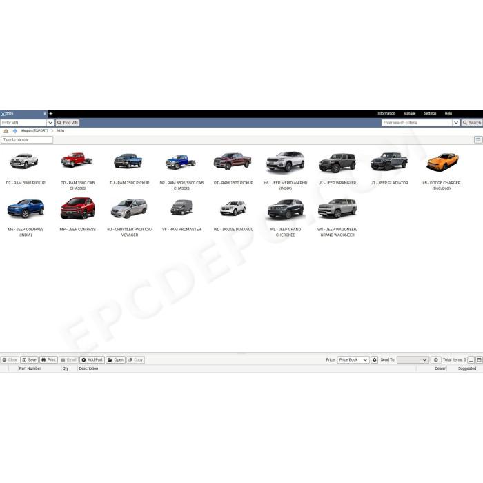 fiat chrysler fca automobiles mopar epc parts catalog 2026
