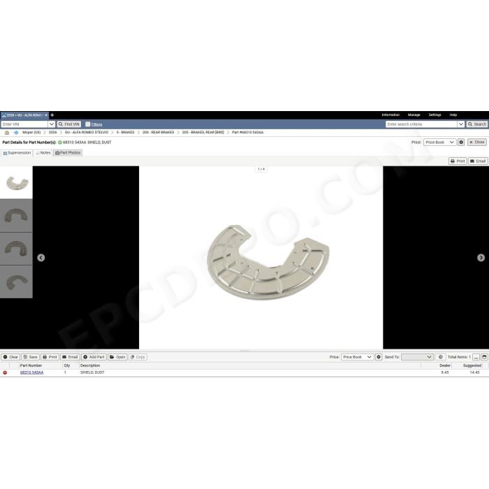 fiat chrysler fca automobiles mopar epc parts catalog 2026