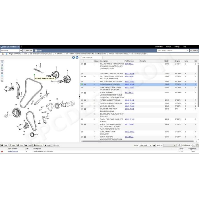 fiat chrysler fca automobiles mopar epc parts catalog 2026