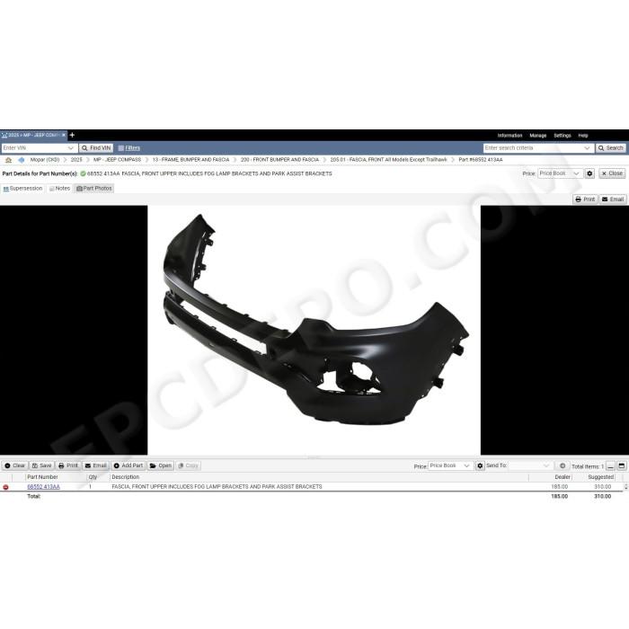 fiat chrysler fca automobiles mopar epc parts catalog 2025