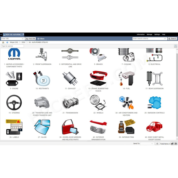 Fiat Chrysler FCA International EPC spare parts catalog 11.2023
