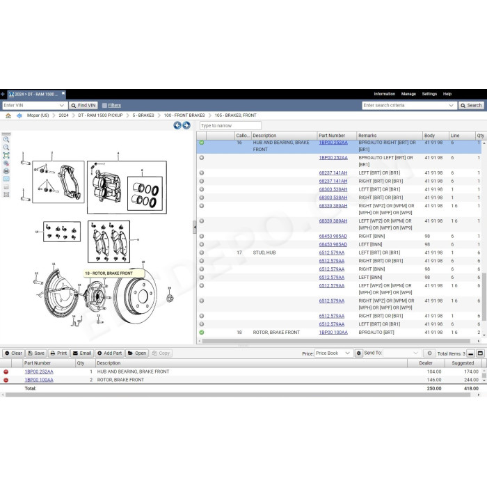 Fiat Chrysler FCA International EPC spare parts catalog 11.2023