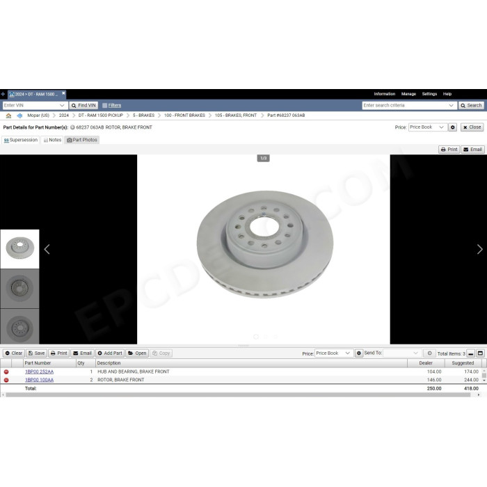 Fiat Chrysler FCA International EPC spare parts catalog 11.2023