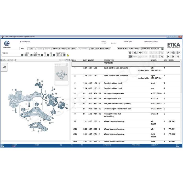 ETKA INTERNATIONAL EPC PARTS CATALOG 8.2 2027 + UPDATES