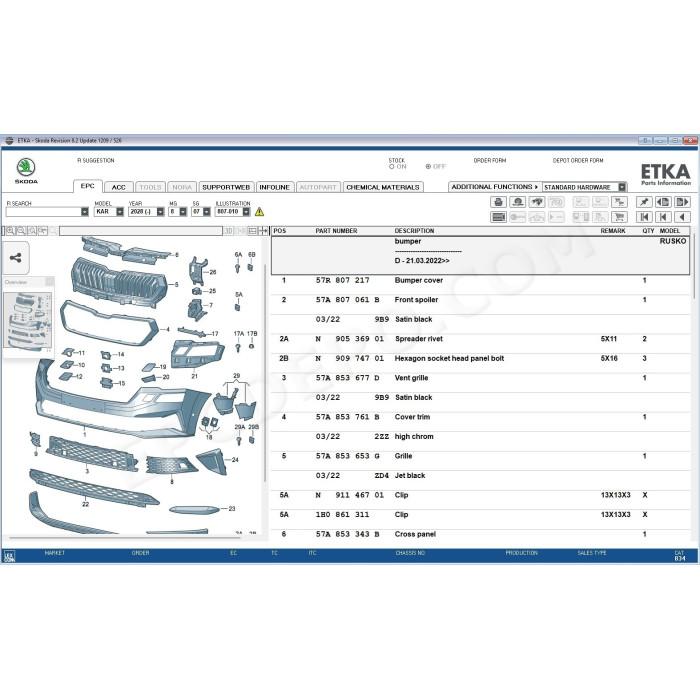 ETKA INTERNATIONAL EPC PARTS CATALOG 8.2 2027 + UPDATES