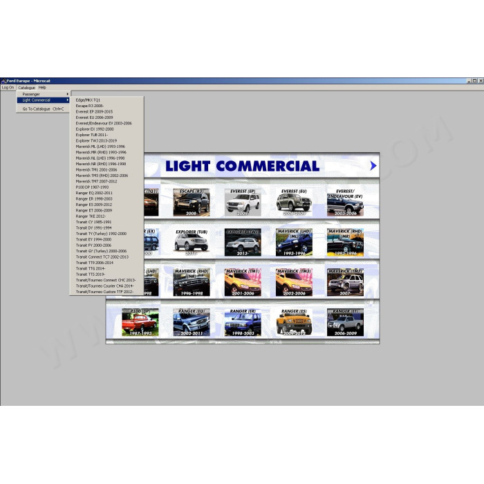 FORD EUROPE MCAT EPC 2022 PARTS CATALOG