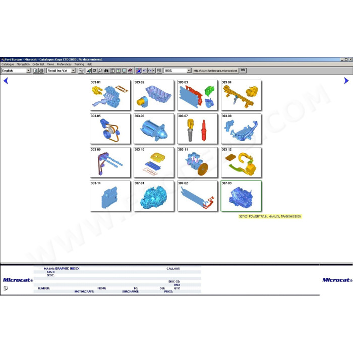 FORD EUROPE MCAT EPC 2022 PARTS CATALOG