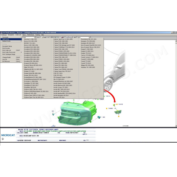 FORD USA MCAT EPC 2022 PARTS CATALOG