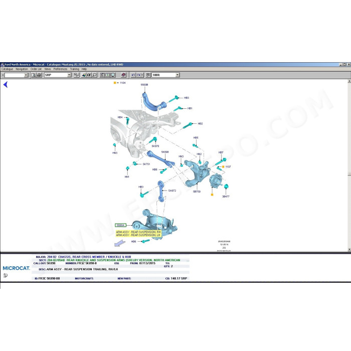 FORD USA MCAT EPC 2022 PARTS CATALOG