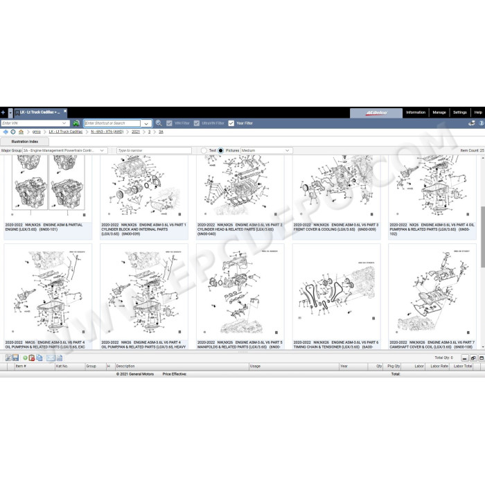 General Motors GM IO International EPC parts catalog 10.2021