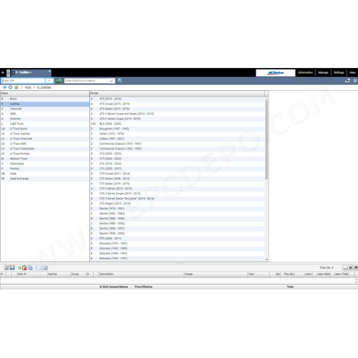 General Motors GM IO International EPC parts catalog 11.2022