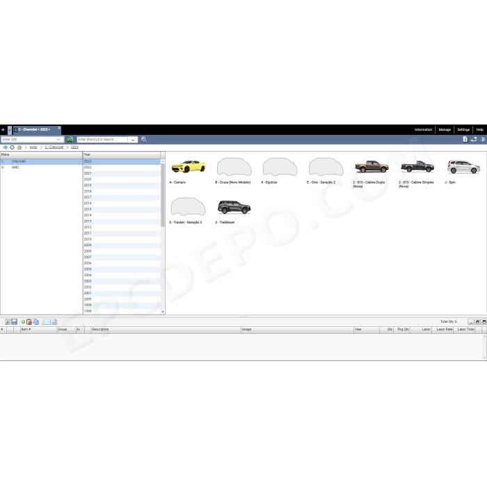 General Motors GM BR Brazil EPC parts catalog 2023
