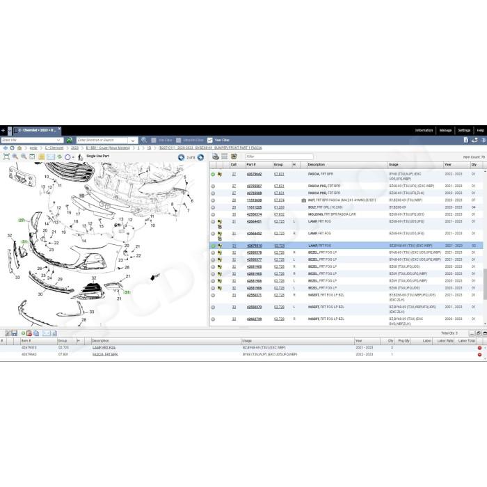 General Motors GM BR Brazil EPC parts catalog 2023