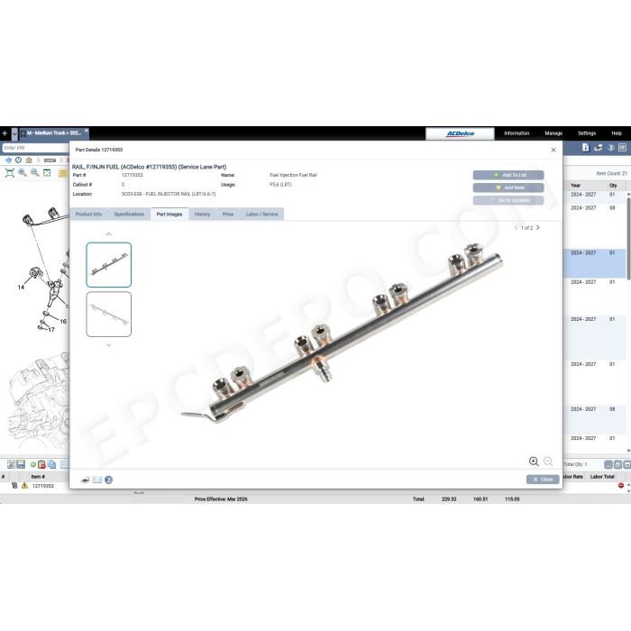 general motors gmna north america epc spare parts catalog 2026