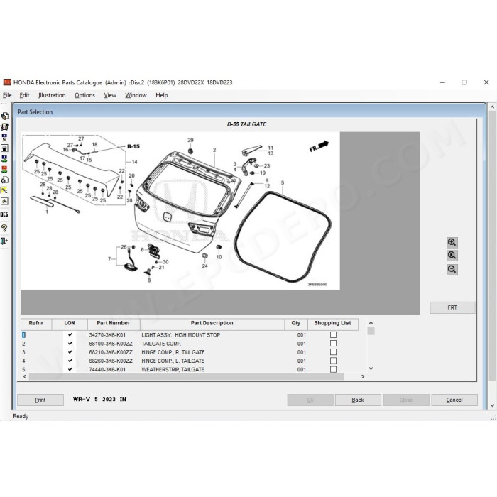 HONDA GENERAL EPC PARTS CATALOG 2023