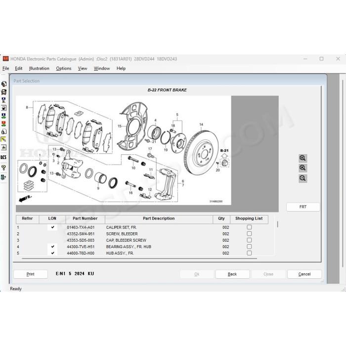 HONDA GENERAL EPC PARTS CATALOG 2024
