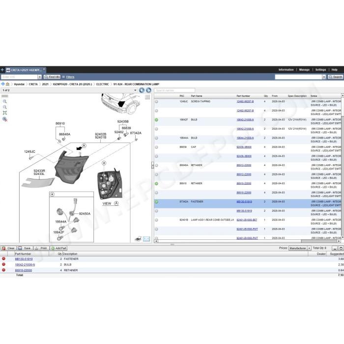 HYUNDAI WORLDWIDE EPC PARTS CATALOG 2021