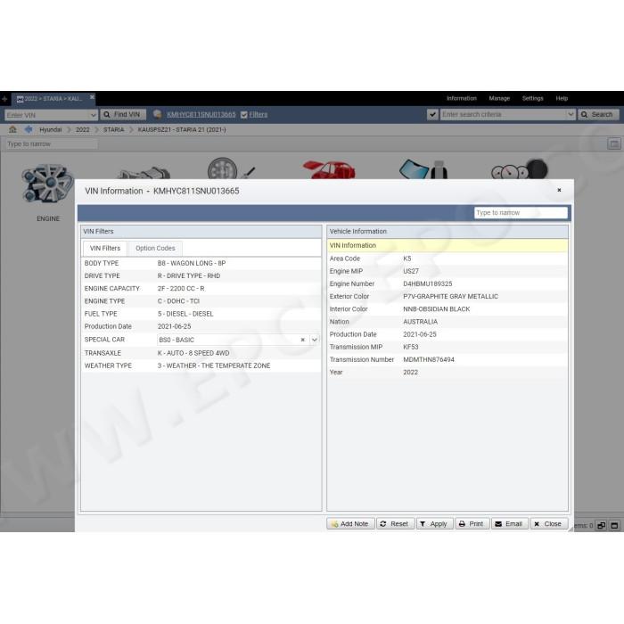 HYUNDAI WORLDWIDE EPC PARTS CATALOG 2022