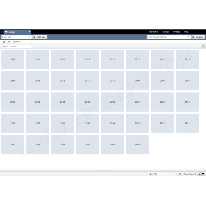 HYUNDAI NORTH AMERICA EPC 2022 PARTS CATALOG