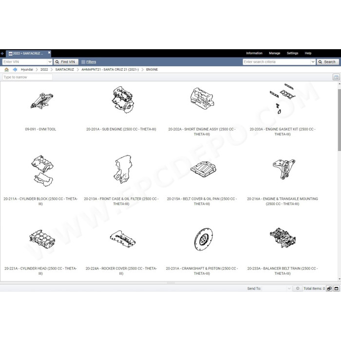 HYUNDAI NORTH AMERICA EPC 2022 PARTS CATALOG