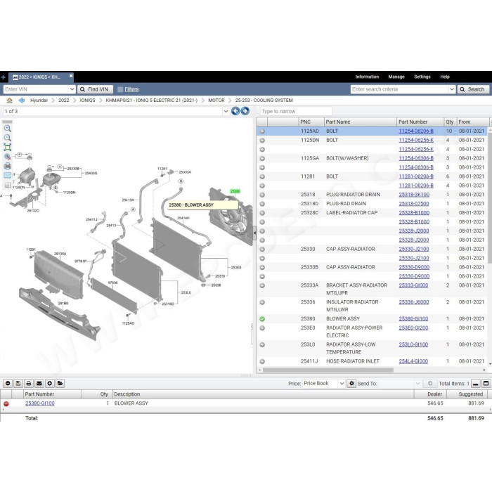 HYUNDAI NORTH AMERICA EPC 2022 PARTS CATALOG