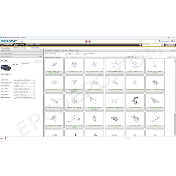 KIA MCAT EPC 09.2025 SPARE PARTS CATALOG