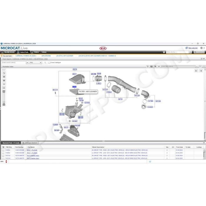 KIA MCAT EPC 09.2025 SPARE PARTS CATALOG