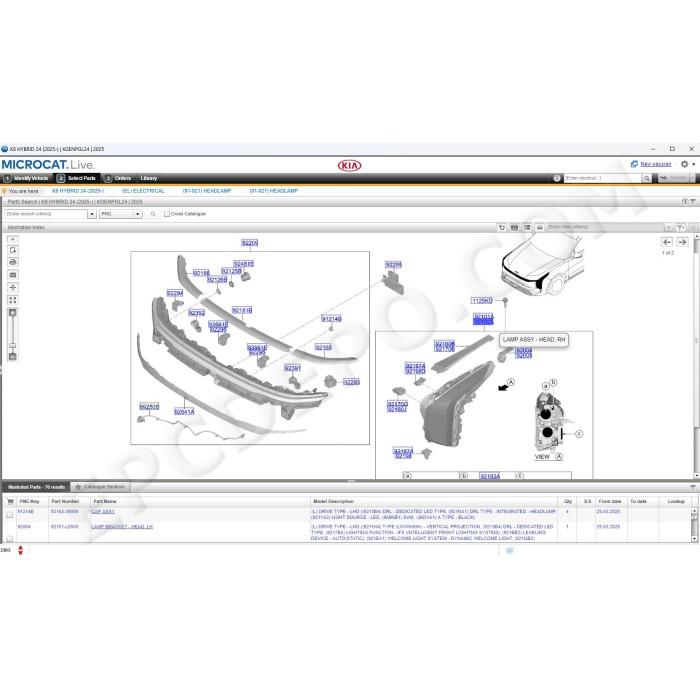 KIA MCAT EPC 09.2025 SPARE PARTS CATALOG