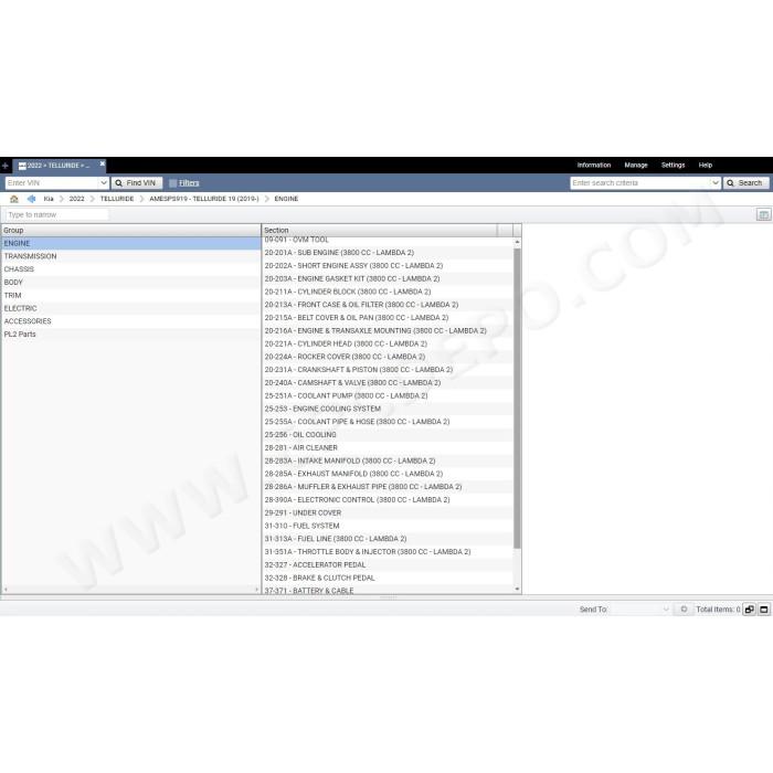 KIA WORLDWIDE EPC SPARE PARTS CATALOG 2022