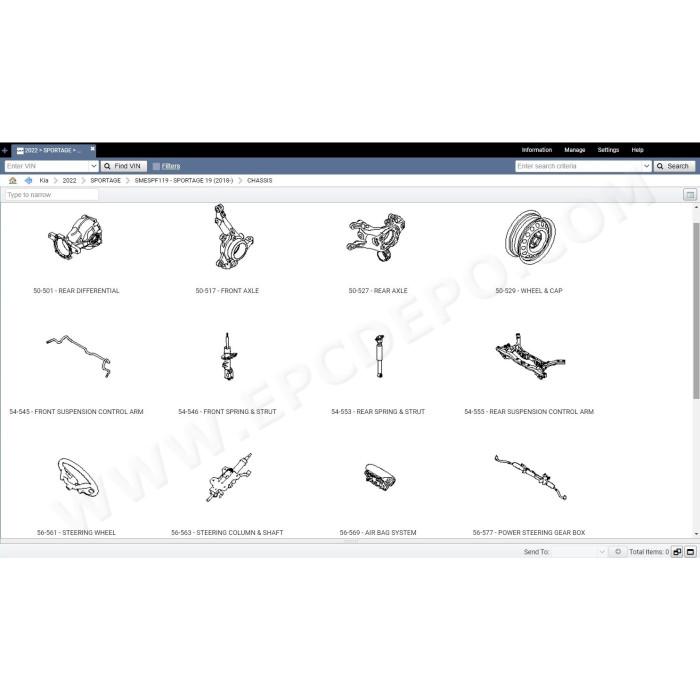 KIA WORLDWIDE EPC SPARE PARTS CATALOG 2022