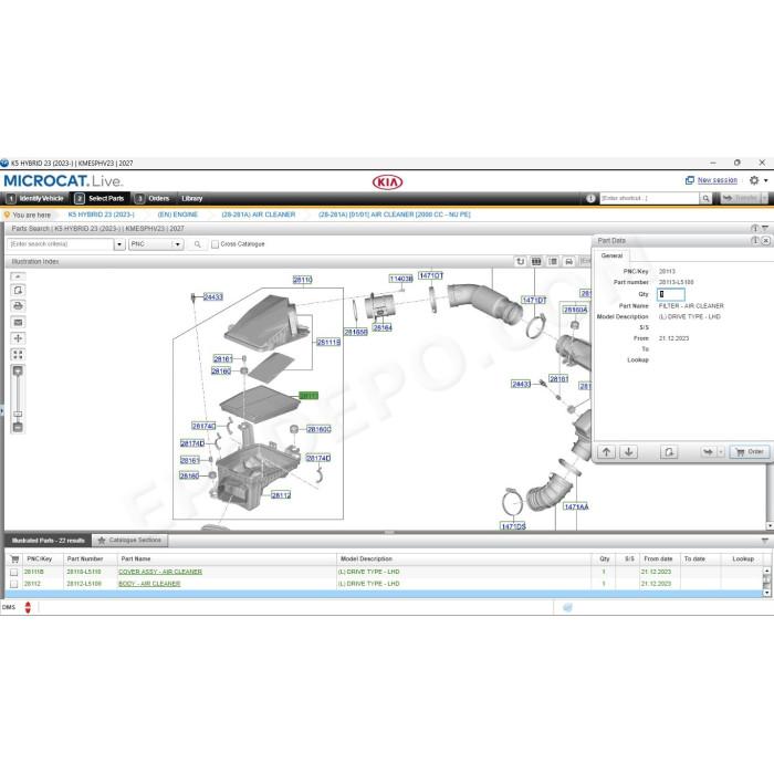 KIA MCAT EPC 03.2026 SPARE PARTS CATALOG