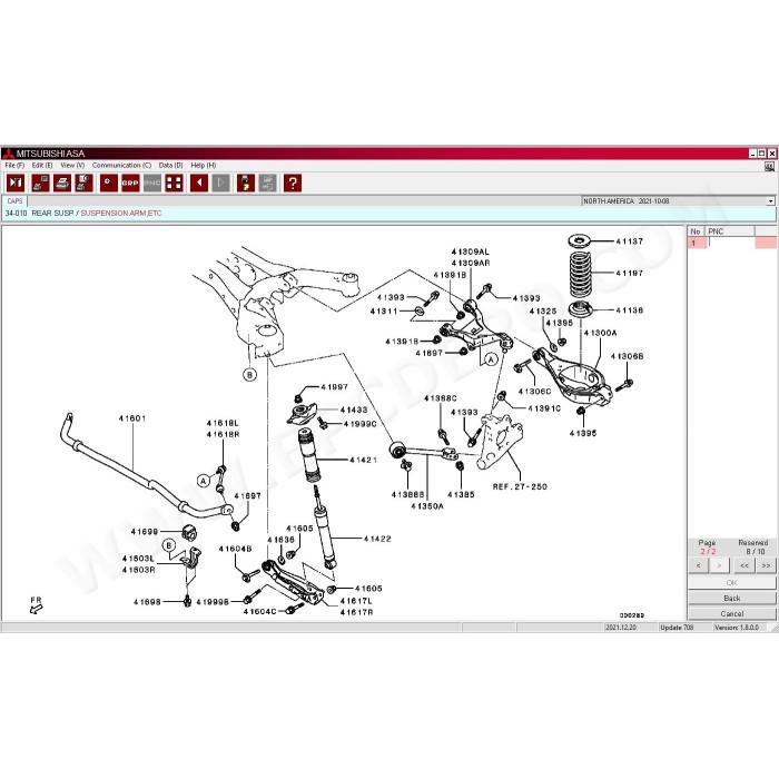 Mitsubishi Europe General USA Japan MMC ASA EPC parts catalog 2022