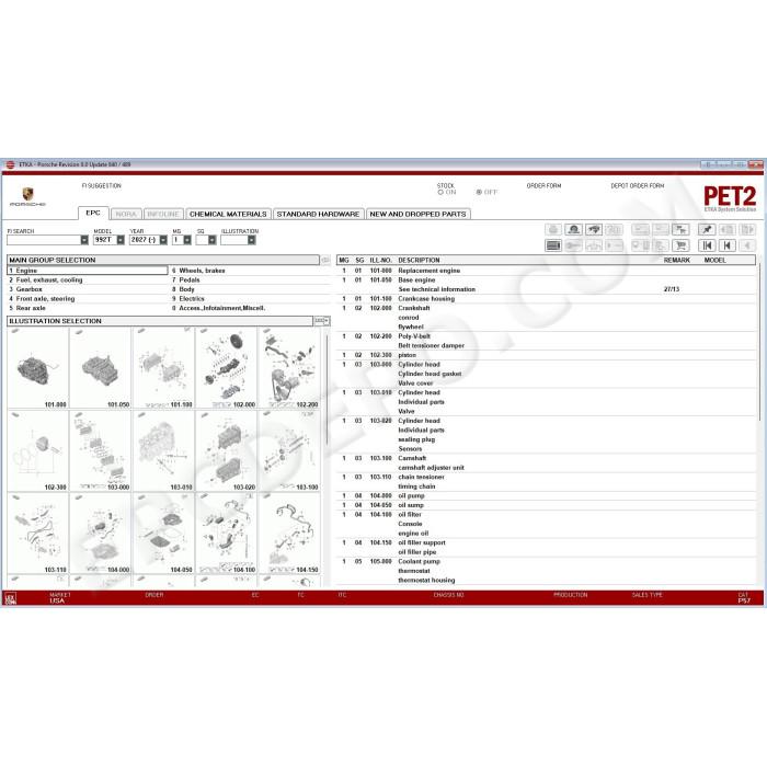 PORSCHE PET 8.0 2026 EPC PARTS CATALOG + UPDATES
