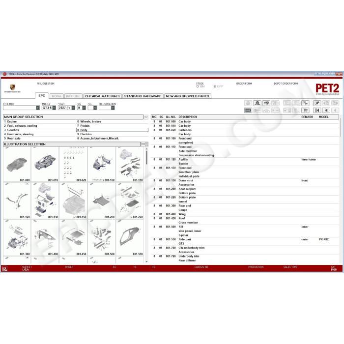 PORSCHE PET 8.0 2026 EPC PARTS CATALOG + UPDATES
