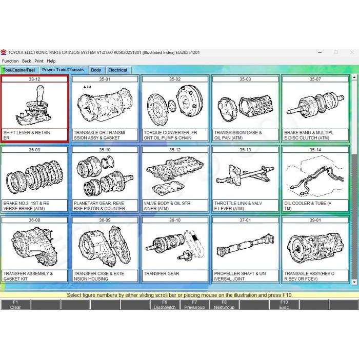 Toyota / Lexus / Scion USA Europe General Japan EPC parts catalog 12.2025