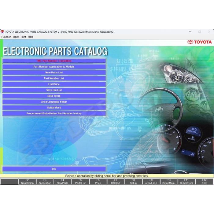 Toyota / Lexus / Scion USA Europe General Japan EPC parts catalog 09.2025