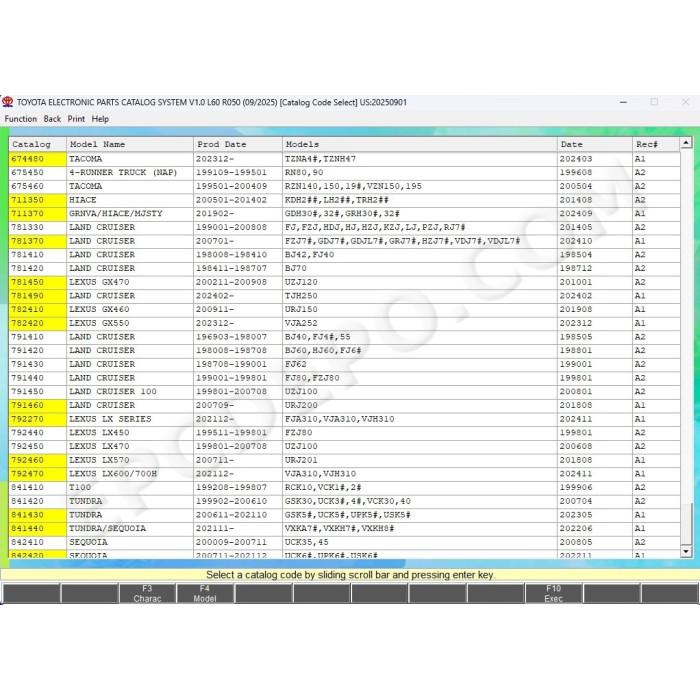 Toyota / Lexus / Scion USA Europe General Japan EPC parts catalog 09.2025