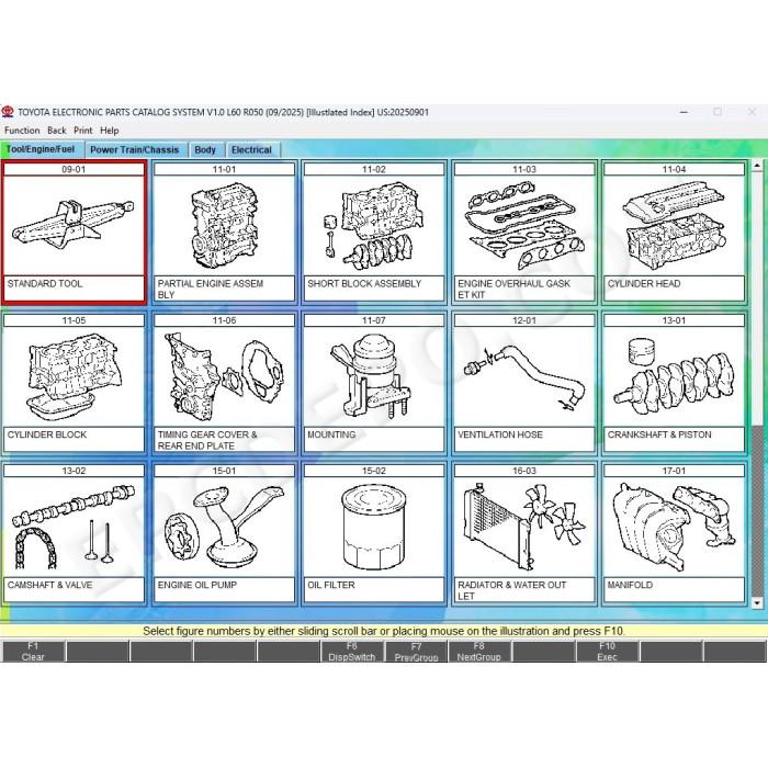 Toyota / Lexus / Scion USA Europe General Japan EPC parts catalog 09.2025