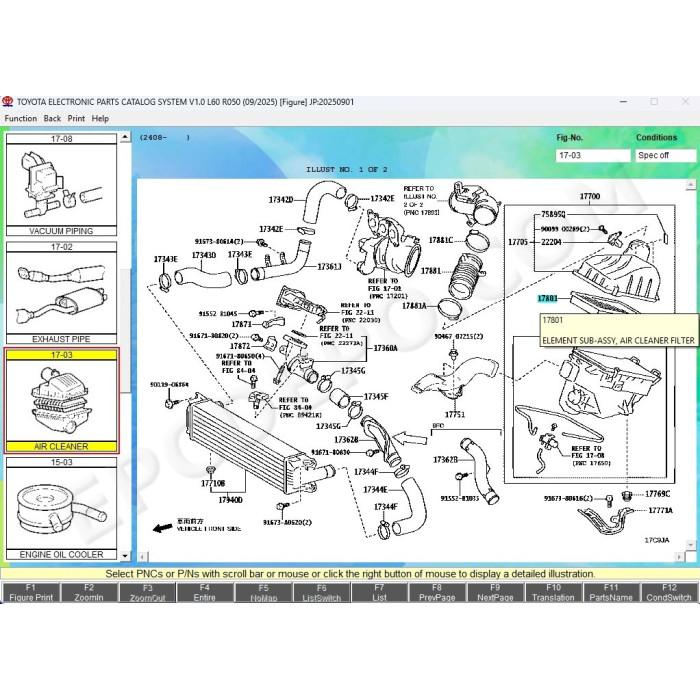 Toyota / Lexus / Scion USA Europe General Japan EPC parts catalog 09.2025